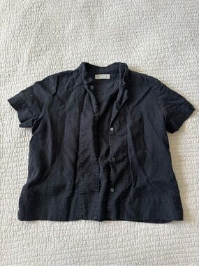 Everlane Linen Short Sleeve Blouse